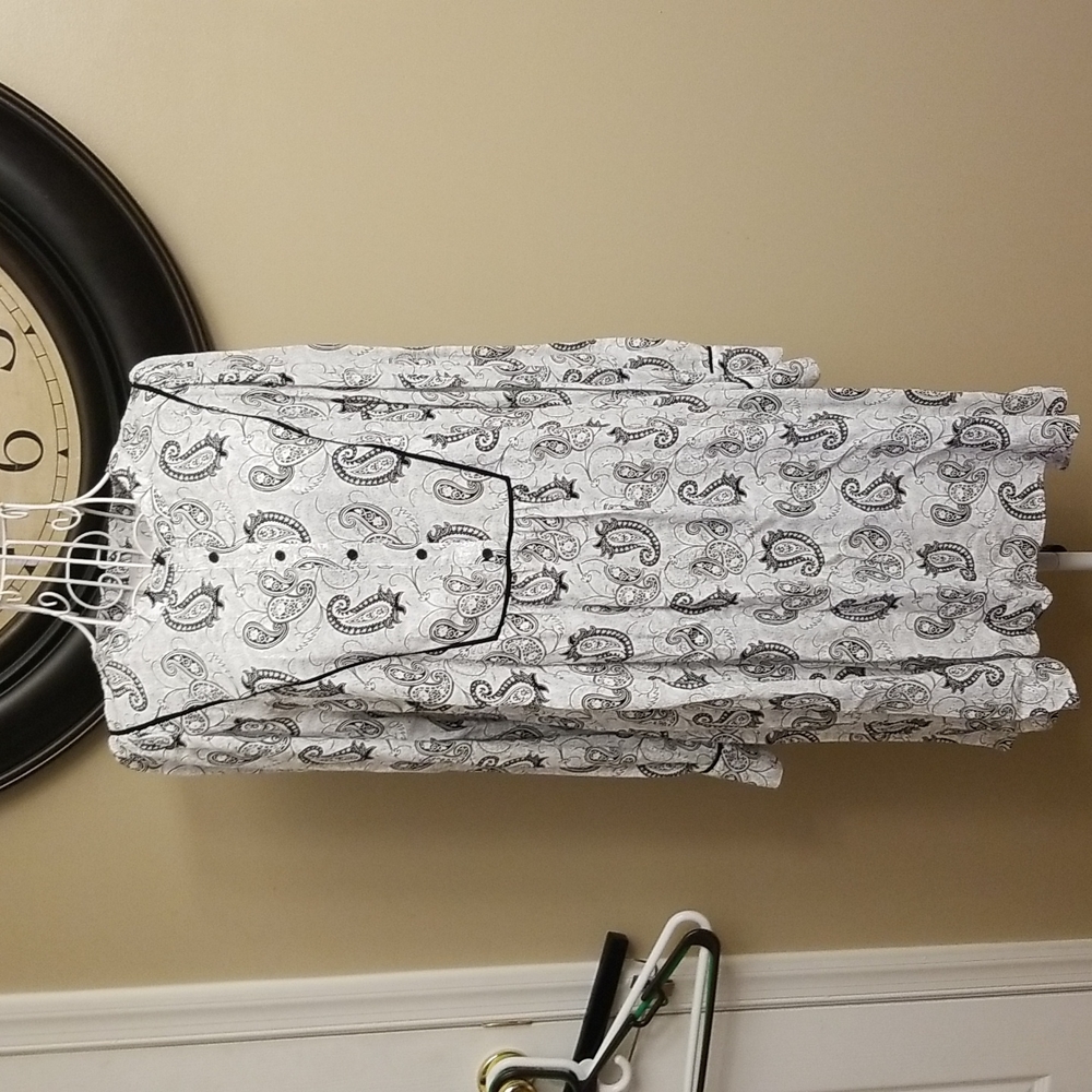 LOFT black and white paisley dress NWT